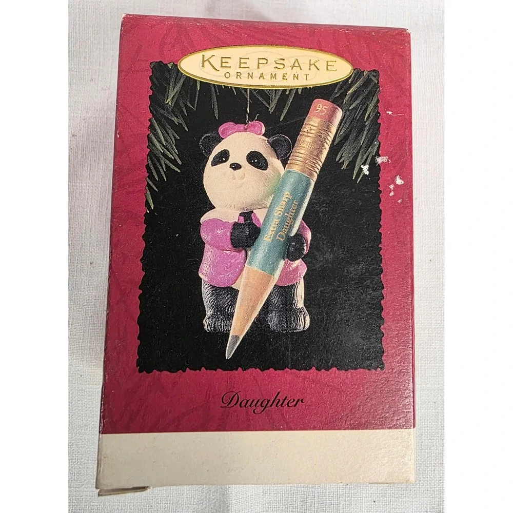 Hallmark Keepsake Ornament 1995 Extra Sharp Daughter Panda Bear Vintage QX5327